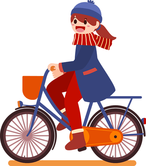 Girl on bike